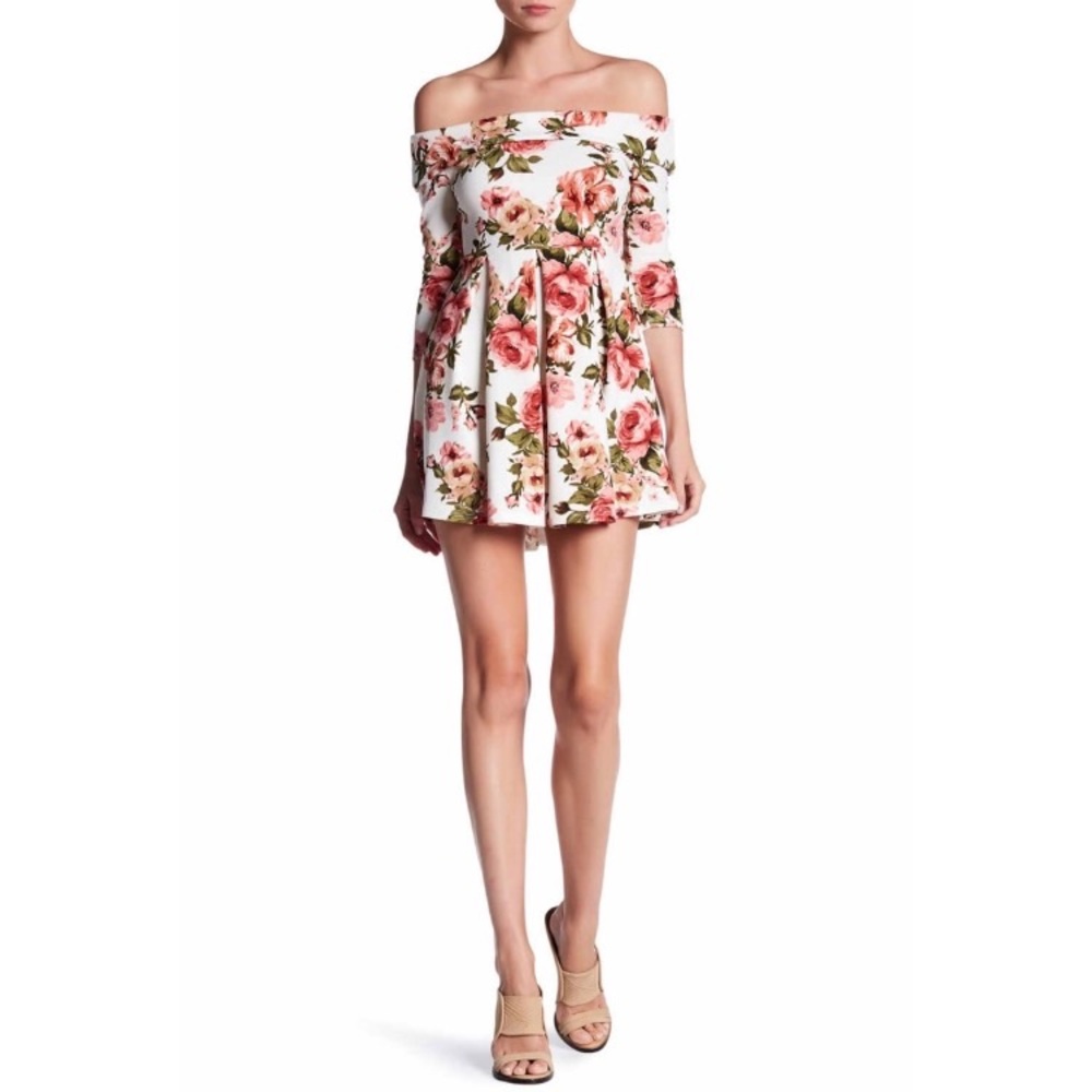 🌹 Floral Off The Shoulder Dress